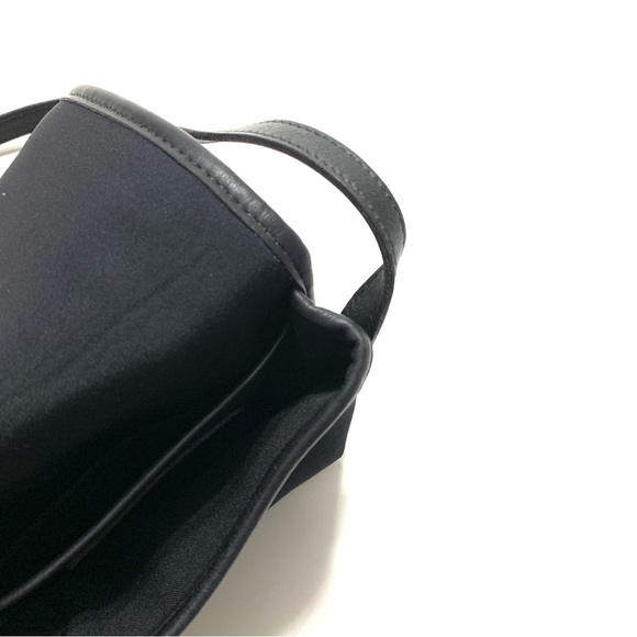 Coach Black Scuba Neoprene Leather Trim Crossbody Bag Mini Flap - Picture 10 of 16